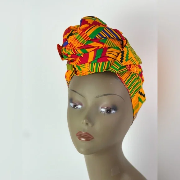 Handmade | Accessories | Orange Multicolor African Print  display picture 1